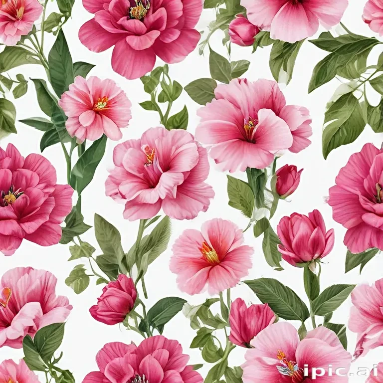 flowers with white background