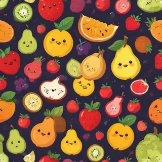 cartoon fruit