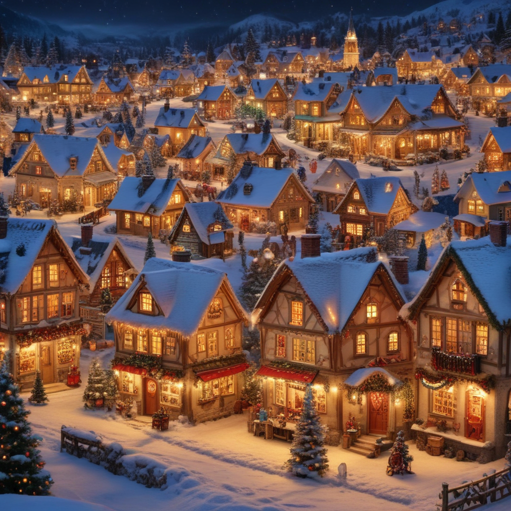 A Magical Winter Wonderland: Charming Houses Adorned with Festive ...