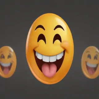 transparent laughing emoji
