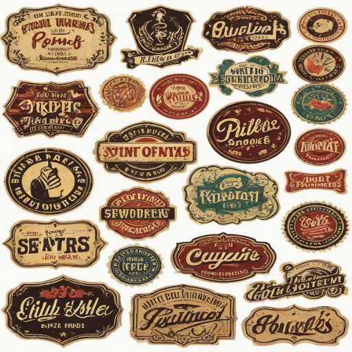 vintage stickers png