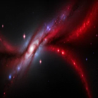 red galaxy background