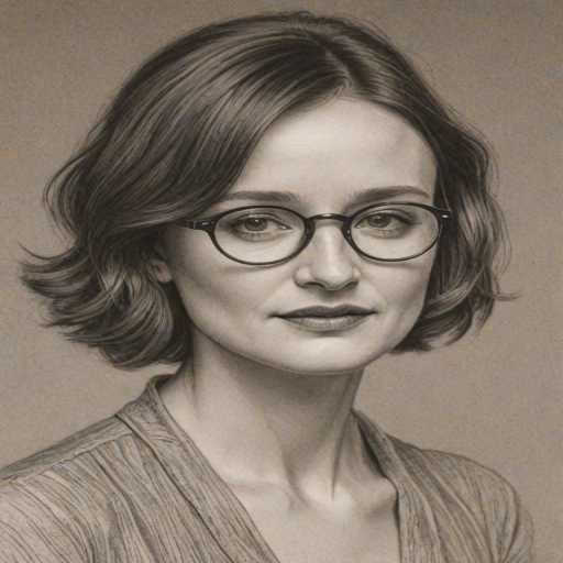 Splendid Emily Mortimer, pencil sketch, portrait of Captivating woman 1929s in glasses, hair style beatnik, outline, clear lines, fine lines, 8k