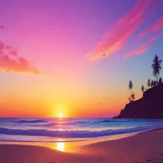 cute sunset wallpaper