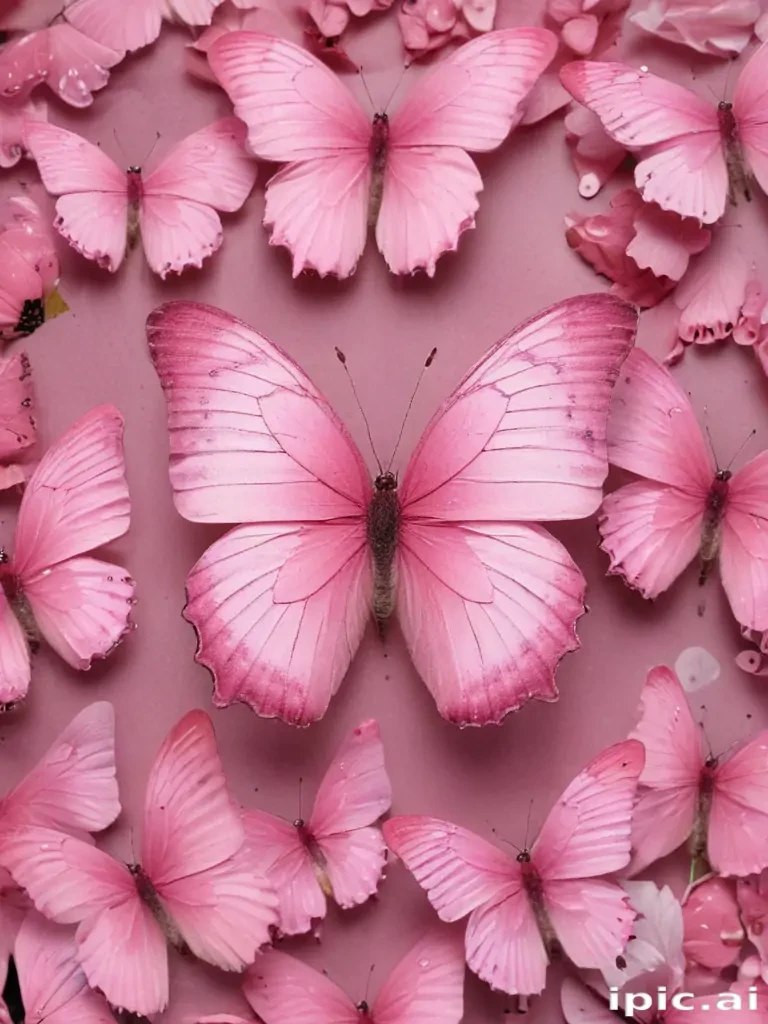images of pink butterflies