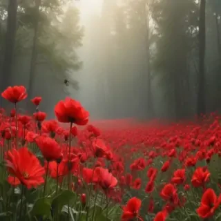 red flower bg