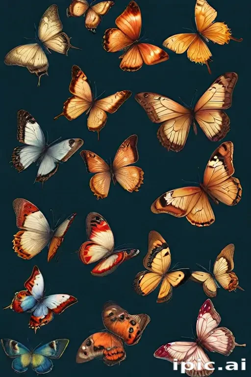 butterflies transparent background