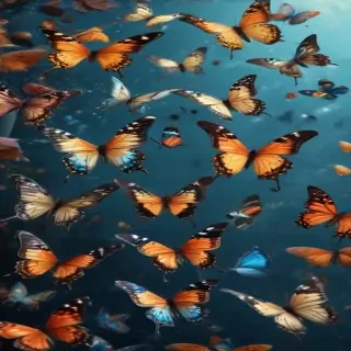 background with butterflies