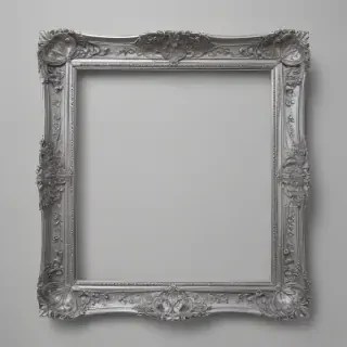 silver picture frame png