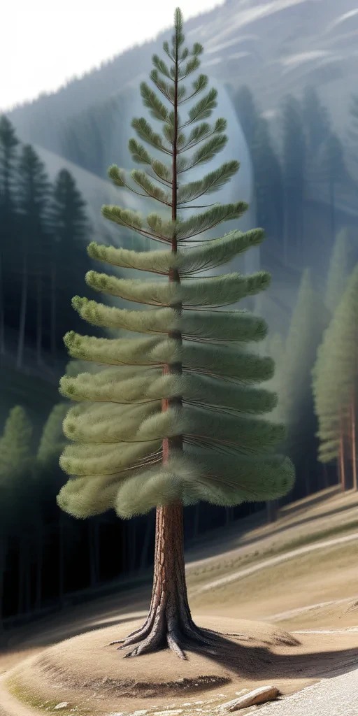 transparent pine tree
