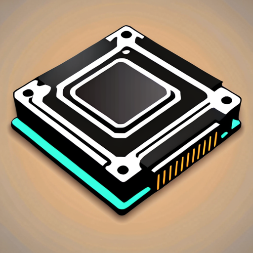 make a cartoon-style computer processor with lots of details