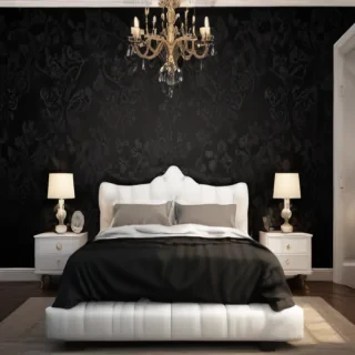 black wallpaper cute