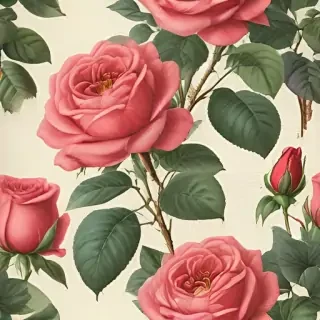 vintage rose illustration