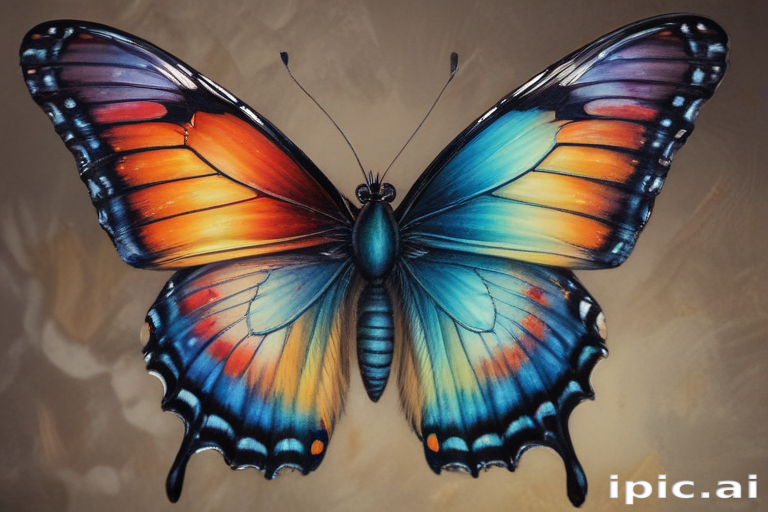A Vibrant Butterfly Displaying Stunning Colors and Intricate Wing Patterns