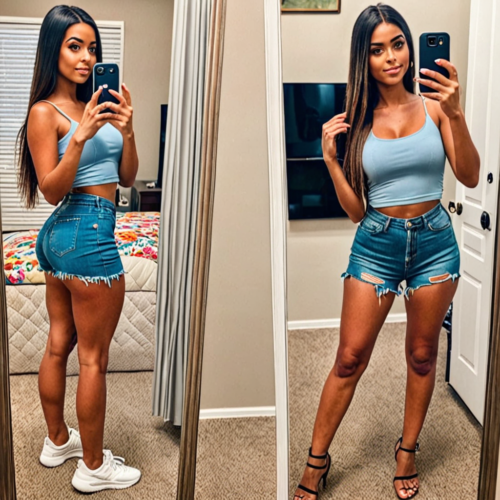 Instagram girl full body selfie