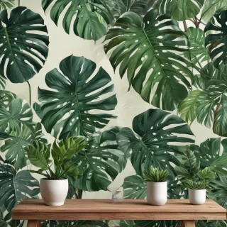 aesthetic monstera wallpaper