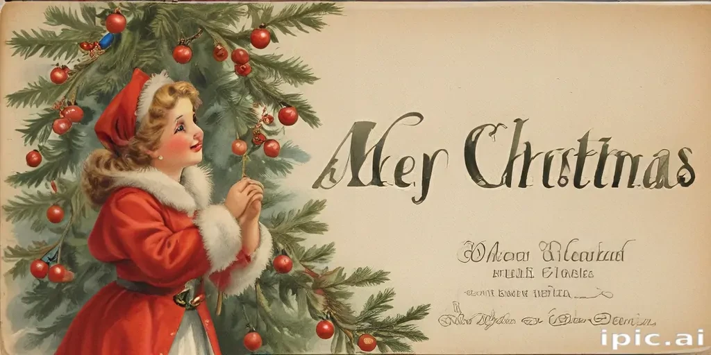 vintage merry christmas image