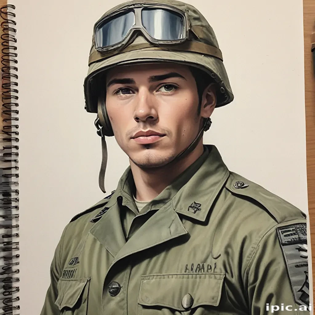 military drawing