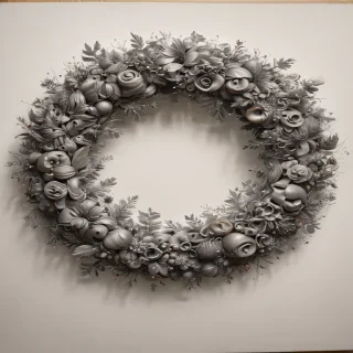 wreath drawing
