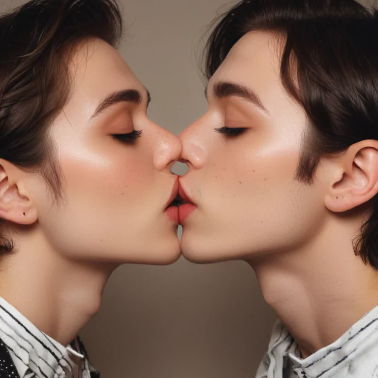 aesthetic kiss