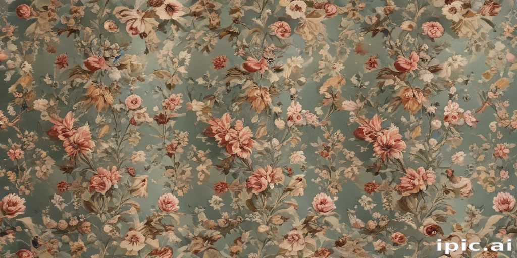 Delicate Floral Patterns on a Soft Blue Background for Elegant Decor