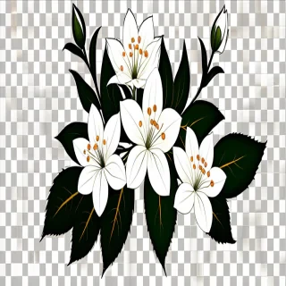 white flowers png