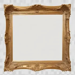 rectangle gold frame png