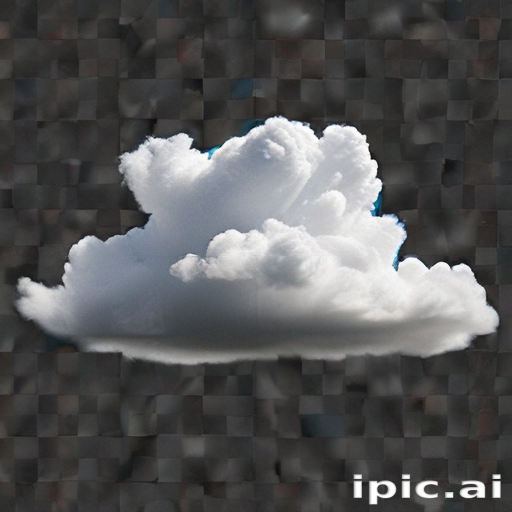 A Fluffy White Cloud Against a Textured Dark Background with Depth.