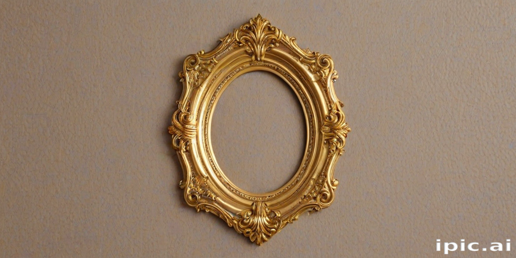 gold frame transparent