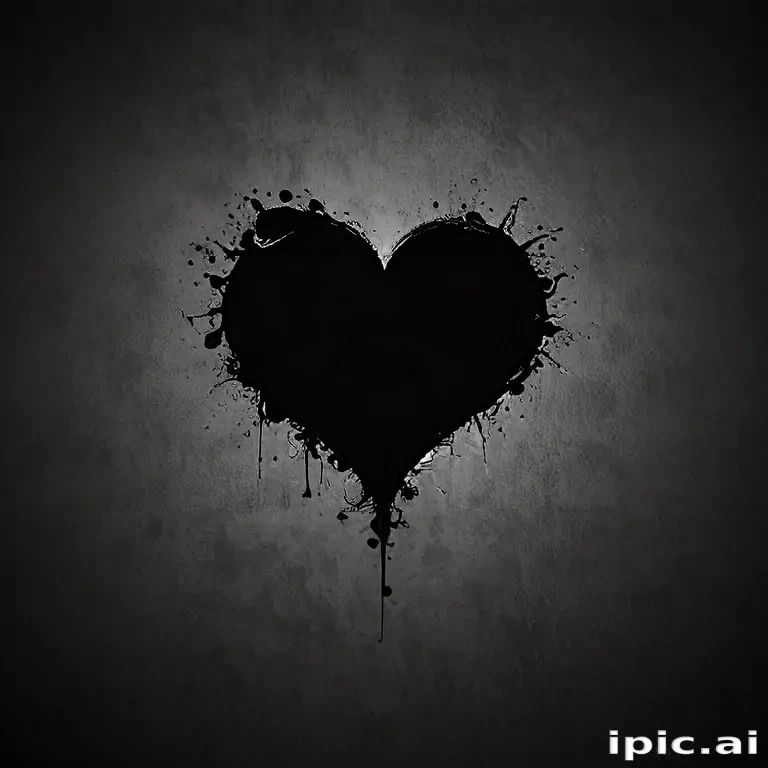 wallpaper black heart