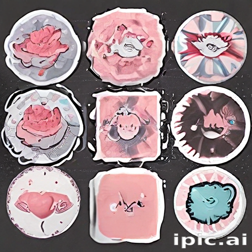Whimsical Collection of Pink-Themed Artistic Designs Featuring Floral ...