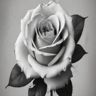 roses clipart black and white