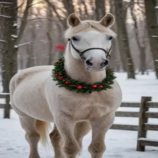 pictures of christmas horses