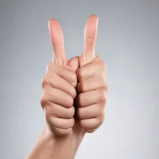 transparent thumbs up