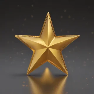 transparent gold star