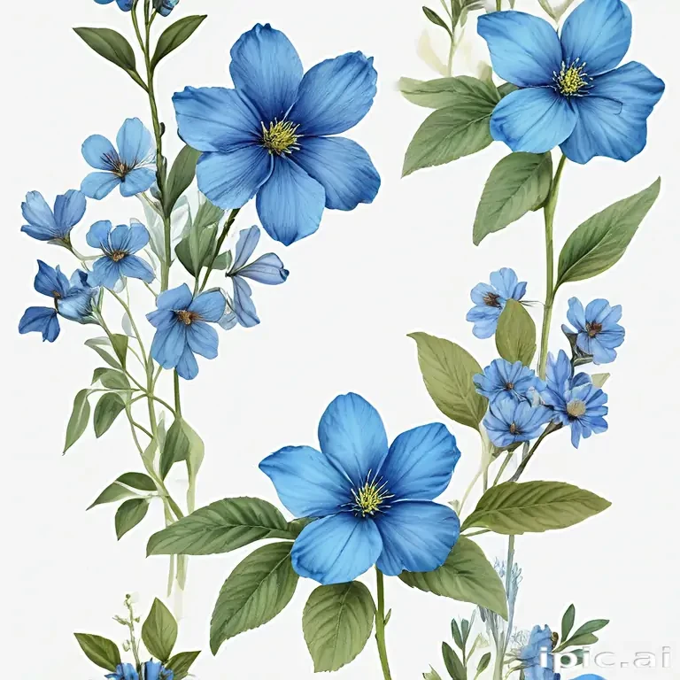 blue flowers png