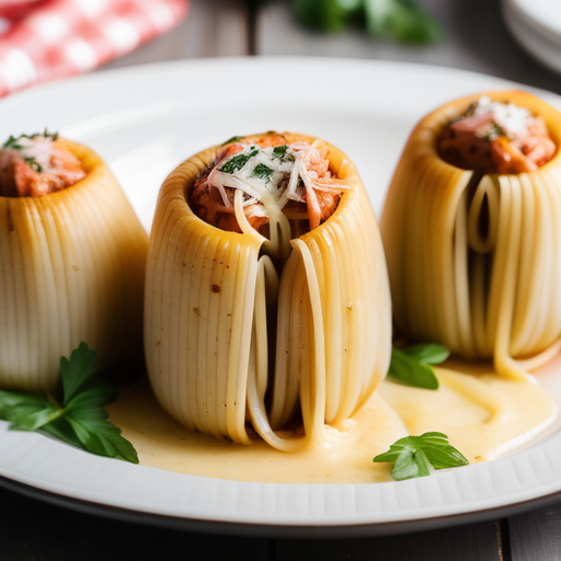 stuffed spaghetti garlic butter rolls