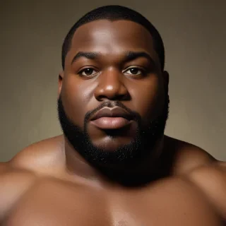 black fat man