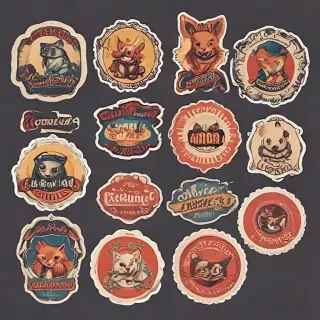 vintage stickers png
