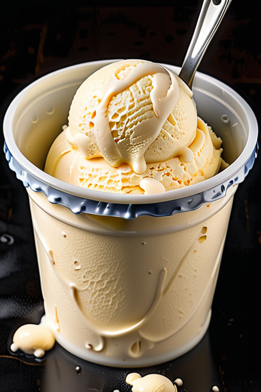 gallon of vanilla ice cream