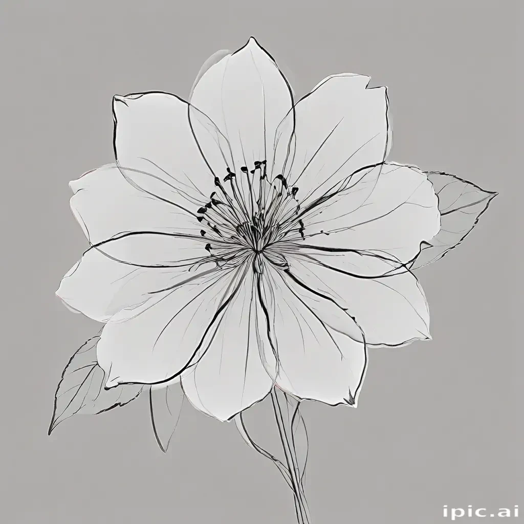 transparent flower outline