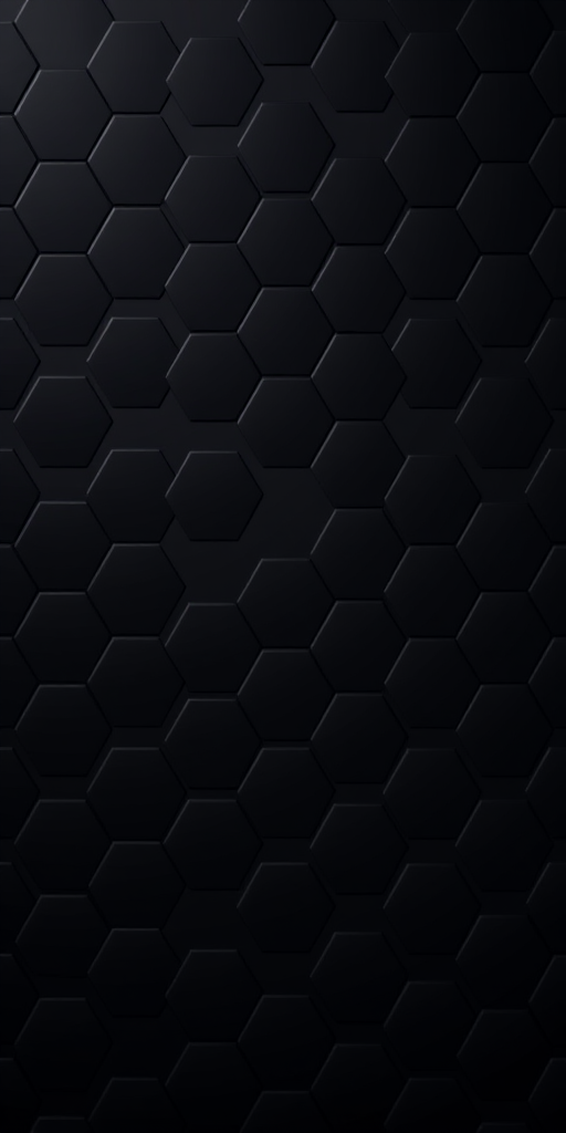 create a seamless hexagonal pattern on a dark gradient background with a subtle three-dimensional effect
