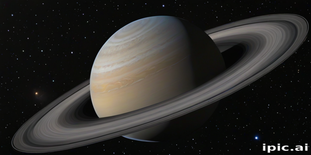 Stunning View of Saturn Surrounded by Its Majestic Rings in Space