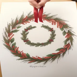 wreath drawing