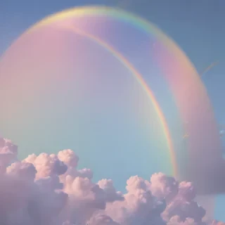 pastel coloured rainbow