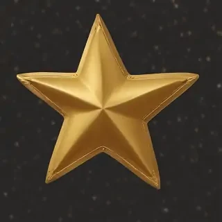 gold star sticker png
