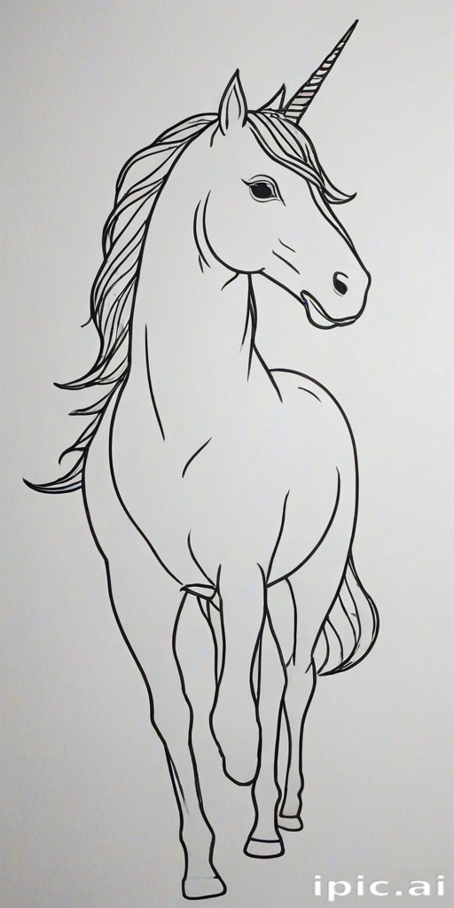 unicorn outline