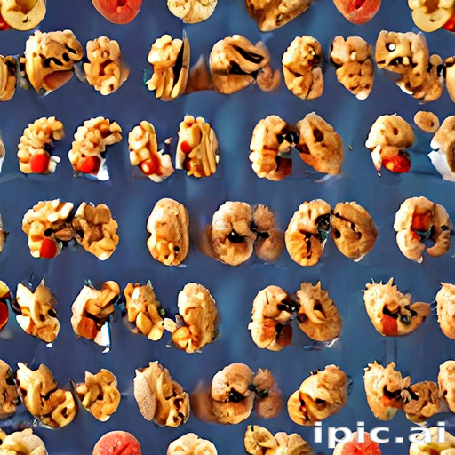 Colorful Array of Unique Snacks Arranged in an Intricate Pattern