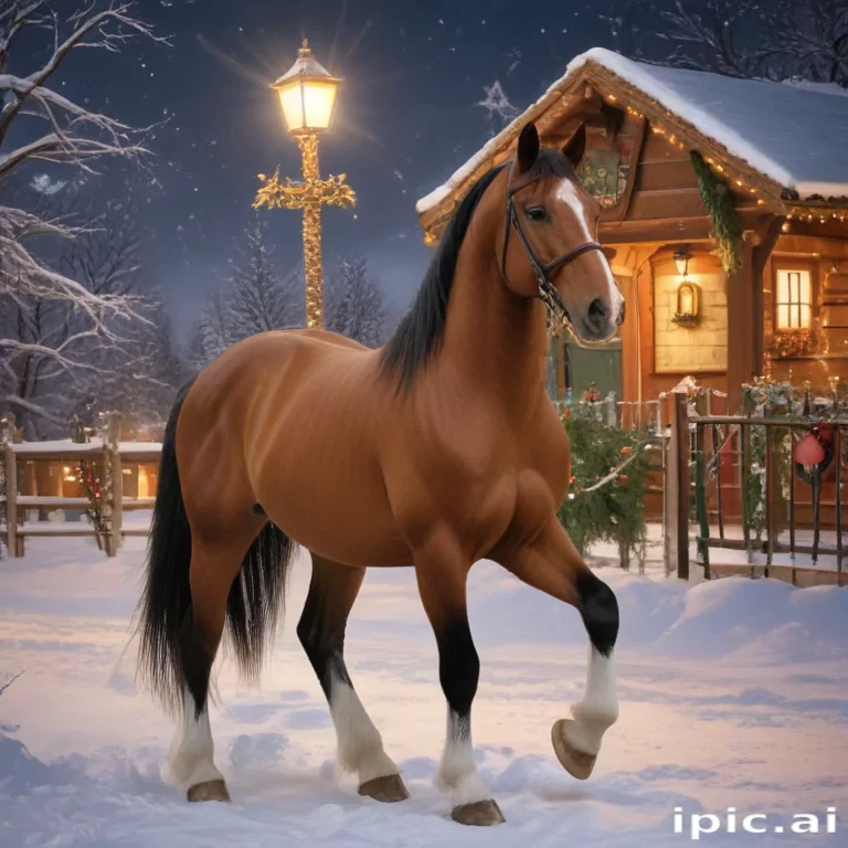 merry christmas images with horses