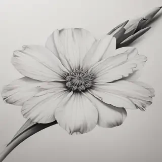 flower pencil drawing